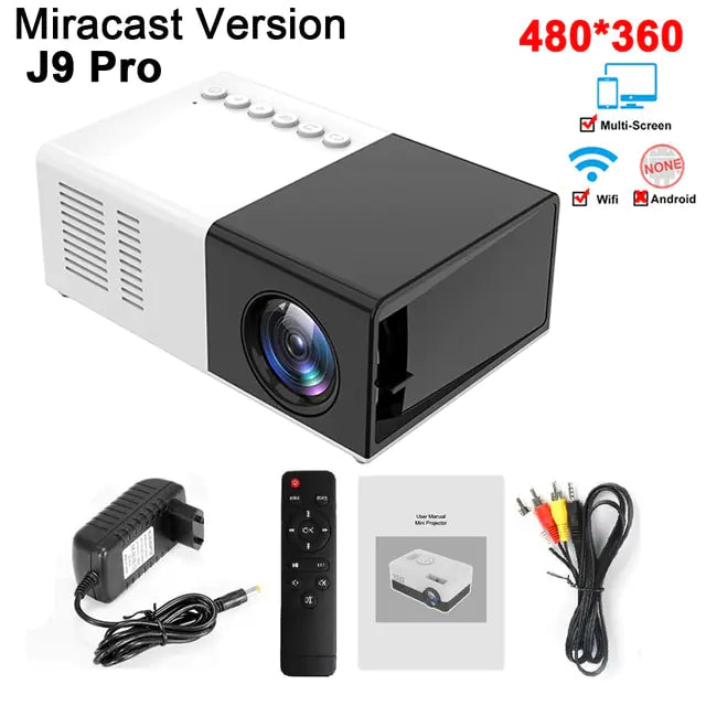 Wireless Movie & Game Projector 1000 lumens LED