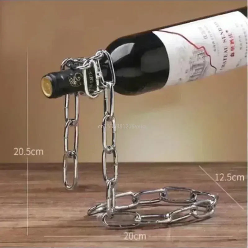 Floating Wine  Iron Chain Rack Display