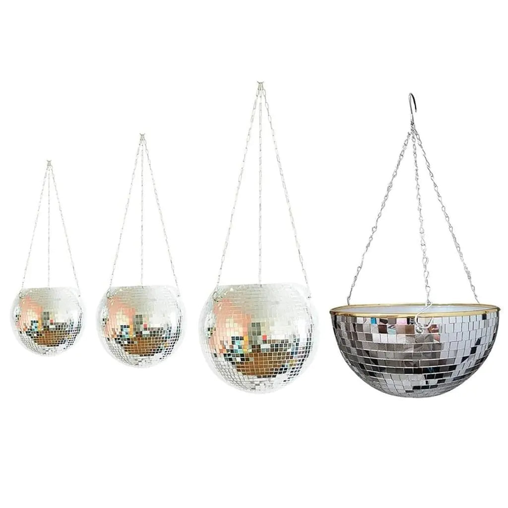 Disco Ball Hanging Flower Pot