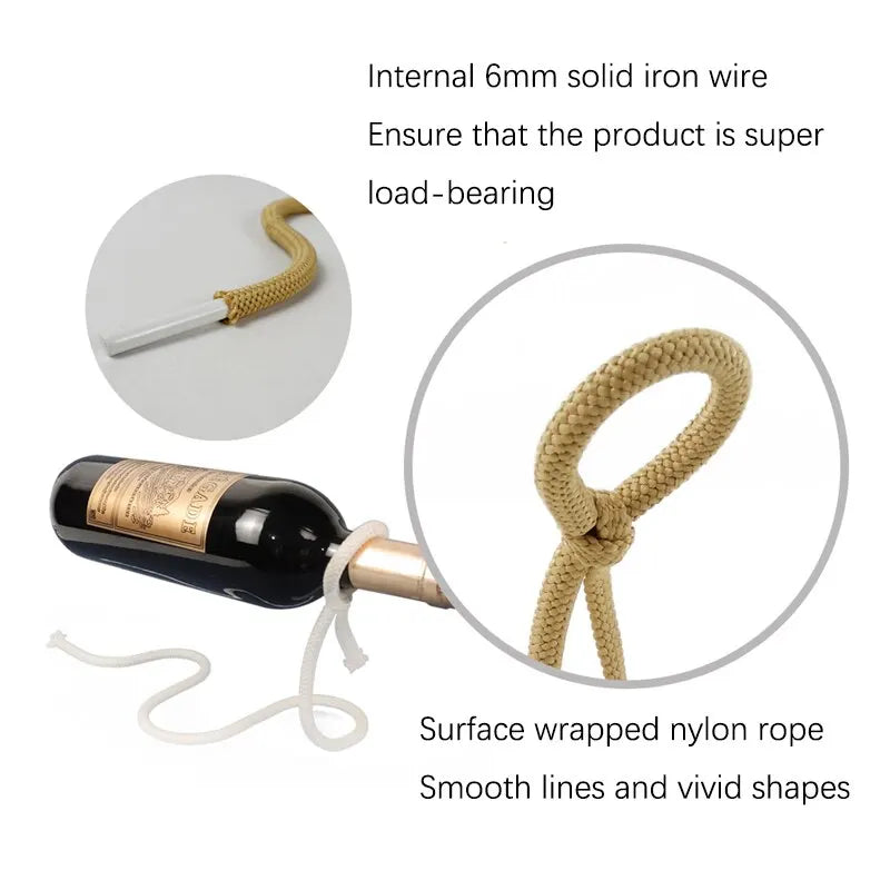 Floating Wine Rack, Magic Rope Trick