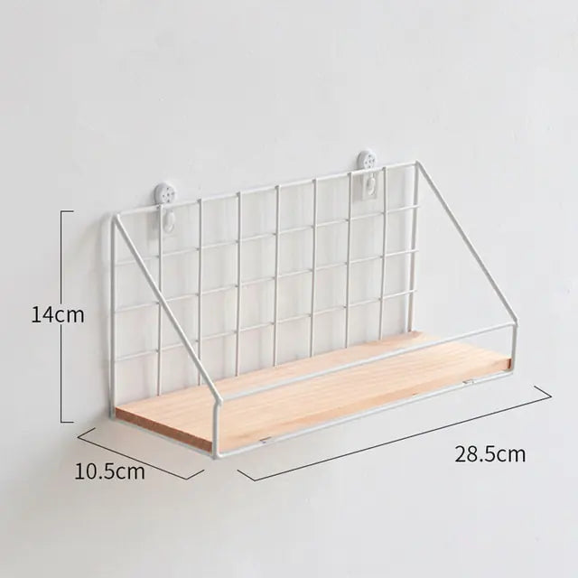 Metal and Wood Wall Shelves