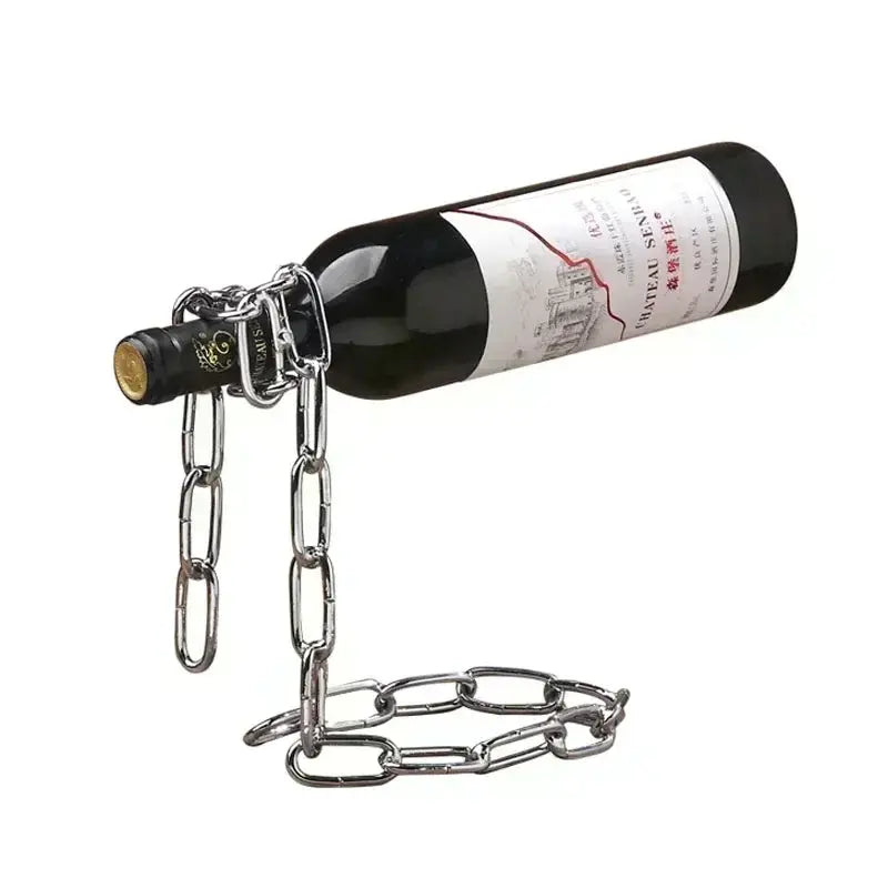 Floating Wine  Iron Chain Rack Display