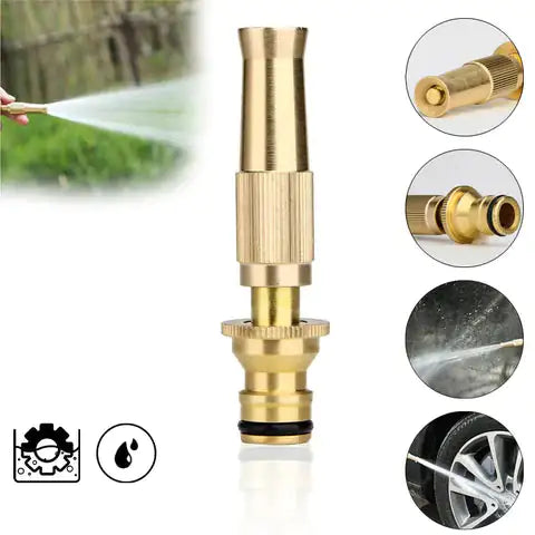 Solid Brass High Pressure Hose Nozzle