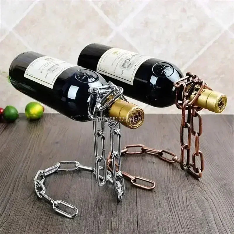 Floating Wine  Iron Chain Rack Display