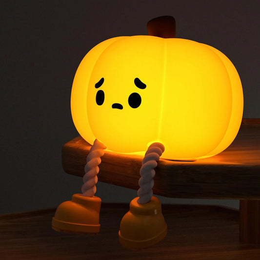 Sad Jack O Lantern Pumpkin Lamp, Halloween