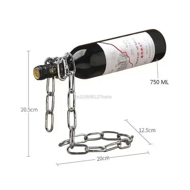 Floating Wine  Iron Chain Rack Display