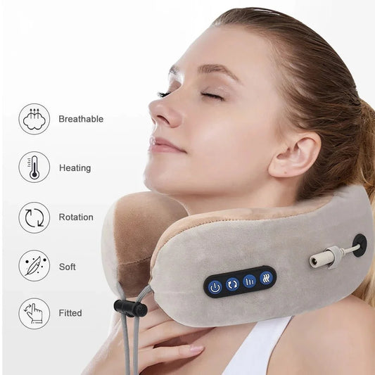 Massaging & Heating Neck Pillow, Travel