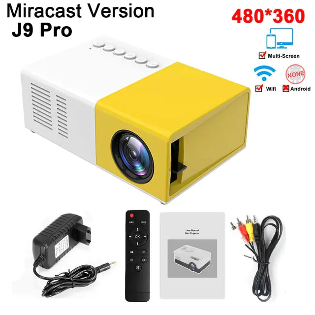 Wireless Movie & Game Projector 1000 lumens LED