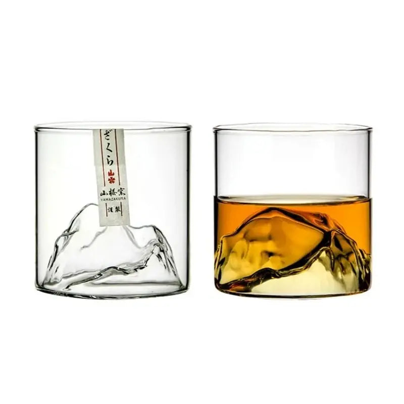 Mountain Whiskey Glass 3D Glacier