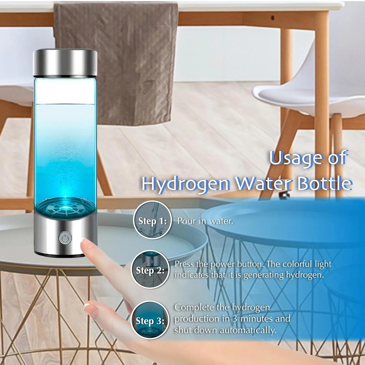 Hydrogen Water Bottle, Hydrogen Generating