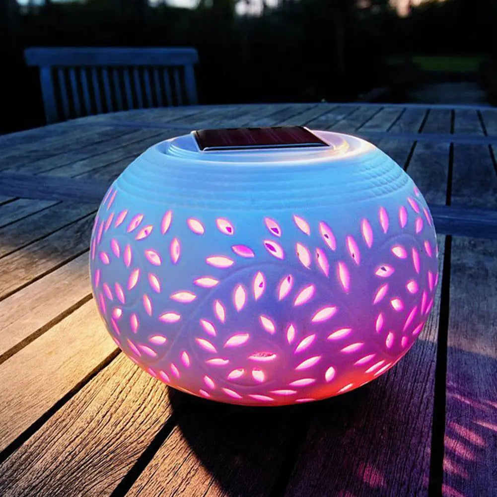 Porcelain Solar LED Lamp