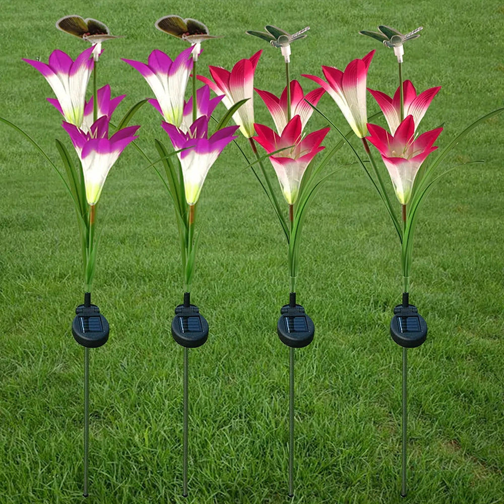 Solar Powered Flower Garden Lights