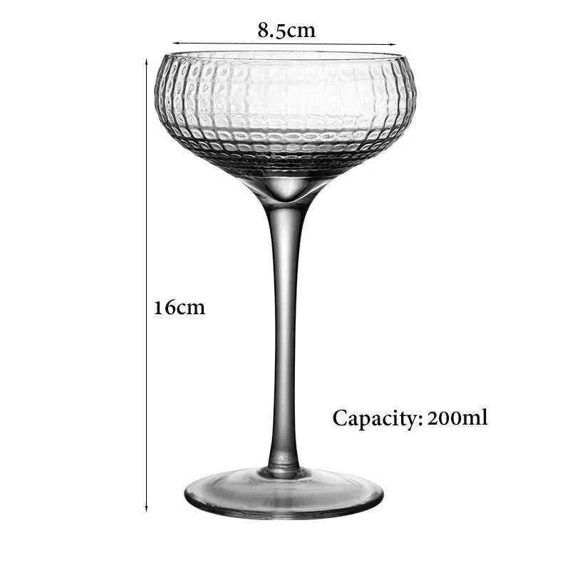 Patterned Cocktail Glass, Vintage Elegance