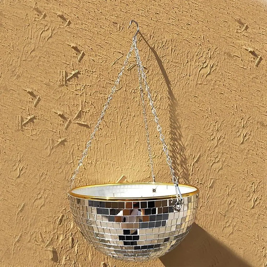 Disco Ball Hanging Flower Pot