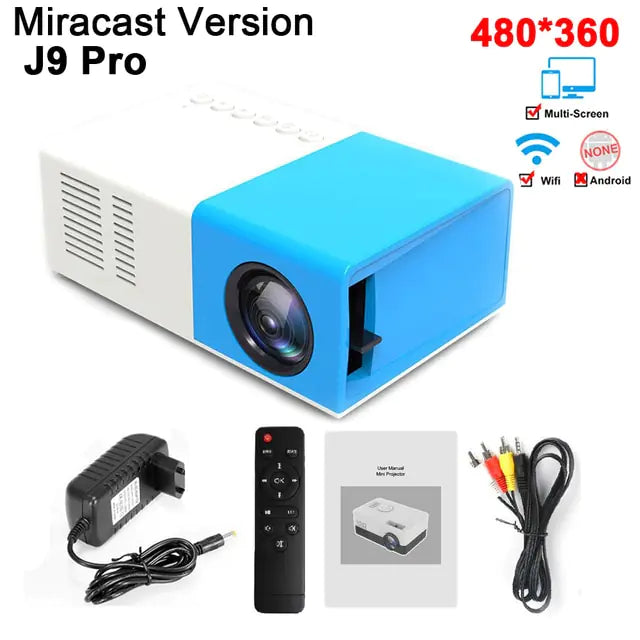 Wireless Movie & Game Projector 1000 lumens LED